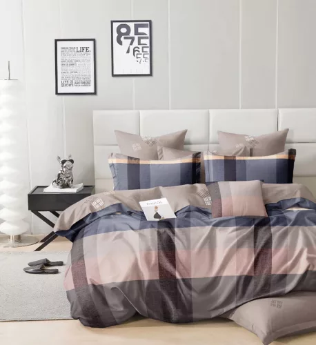 Ágyneműhuzat Pandora kék púder négyzet 7 részes