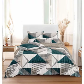 Ágyneműhuzat Pandora Turkiz rombusz karikás 7 részes