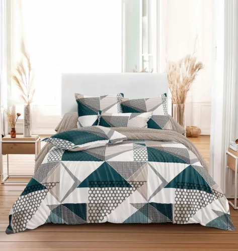 Ágyneműhuzat Pandora Turkiz rombusz karikás 7 részes