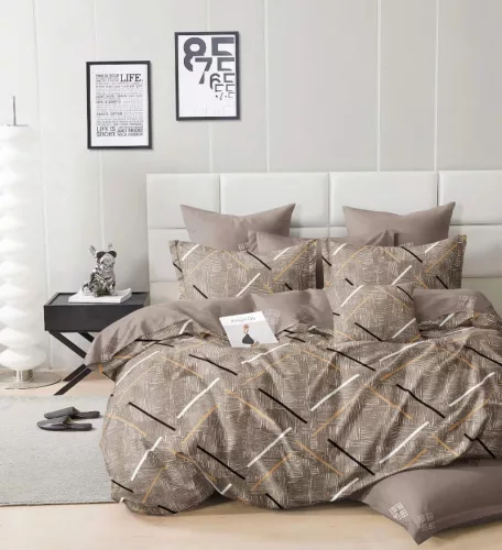 Ágyneműhuzat Pandora bézs pálcás 3 részes