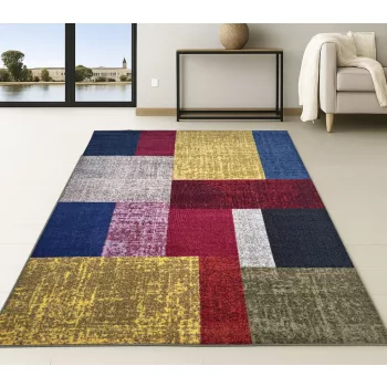 Modern szőnyeg Patchwork (Colour) 160x220cm Piros