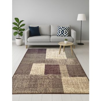 Modern szőnyeg Patchwork (Brown) 160x220cm Bézs