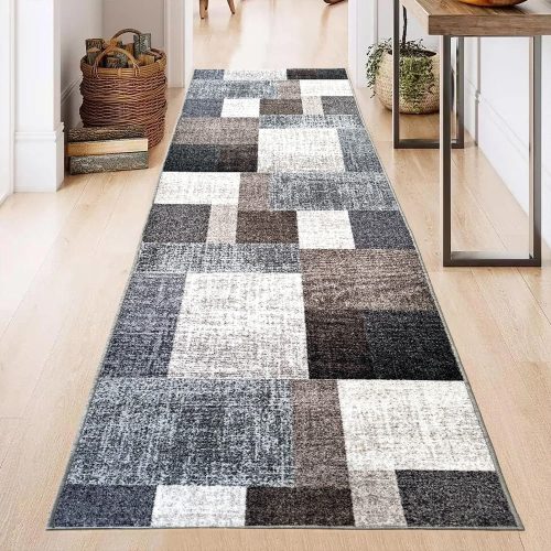 Futószőnyeg Patchwork minta Bézs-Szürke 80cm széles méteráru