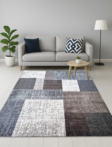 Modern szőnyeg Patchwork (Grey Beige) 80x150cm Szürke-Bézs