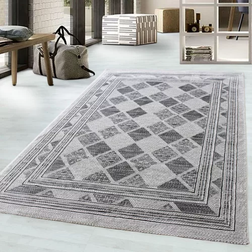 Modern szőnyeg Petra (5037) Szürke 80x250cm AKCIÓS OUTLET