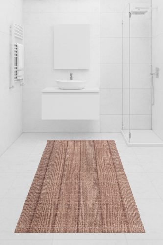 Fürdőszoba szőnyeg PVC antracit egyszinű 65cm széles