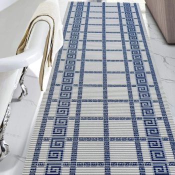 Fürdőszoba szőnyeg PVC Szürke csíkos 65cm széles