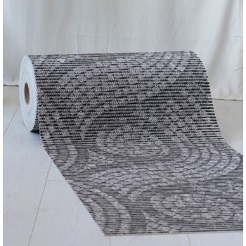 Fürdőszoba szőnyeg PVC szürke mozaikos