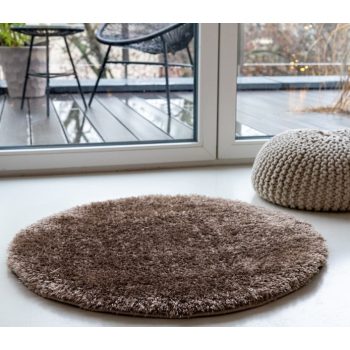 Shaggy szőnyeg Super (Vizon) Kerek 160cm Bézs