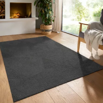   Modern szőnyeg Rio 3D Fay (Antracit) 120x170cm Sötét Szürke