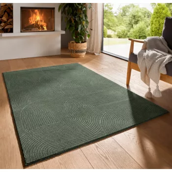 Modern szőnyeg Rio 3D Joy (Forest Green) 120x170cm Zöld