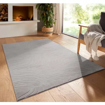 Modern szőnyeg Rio 3D Lorey (Gray) 120x170cm Szürke