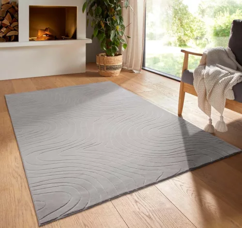 Modern szőnyeg Rio 3D Lorey (Gray) 120x170cm Szürke
