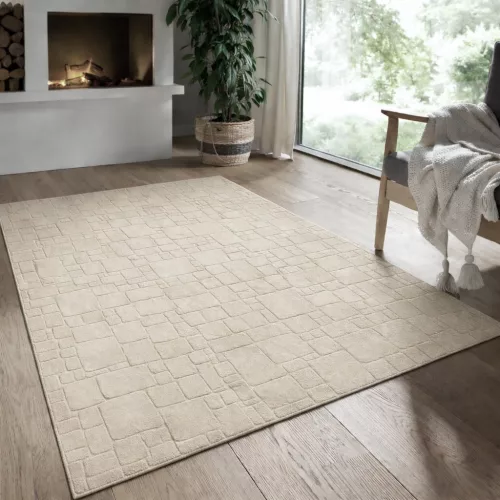 Modern szőnyeg Rio 3D Random (Beige) 200x280cm Bézs