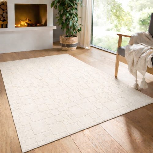 Modern szőnyeg Rio 3D Random (Cream) 120x170cm Krém