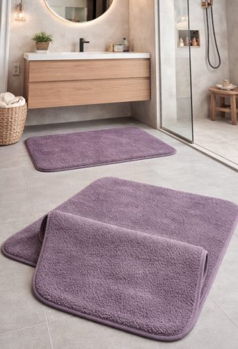 Fürdőszoba szőnyeg 2 részes Palm plüss  50x80cm Lila