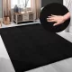 Modern szőnyeg Palm Plüss (Black)