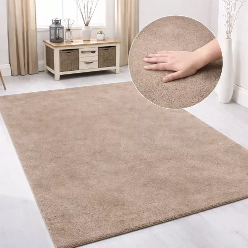 Modern szőnyeg Palm Plüss (Dark Beige)