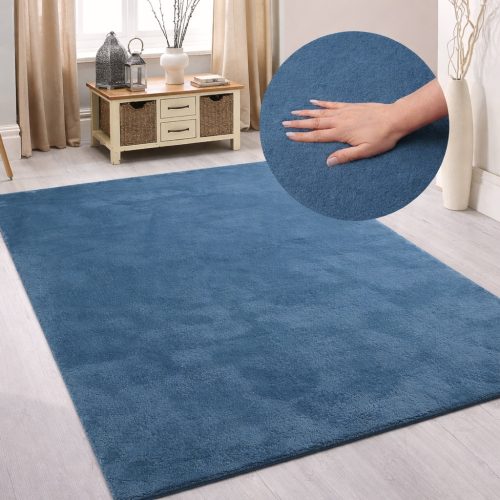 Modern szőnyeg Palm Plüss (Blue) 240x330cm Azur Kék