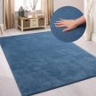 Modern szőnyeg Palm Plüss (Blue) 240x330cm Azur Kék