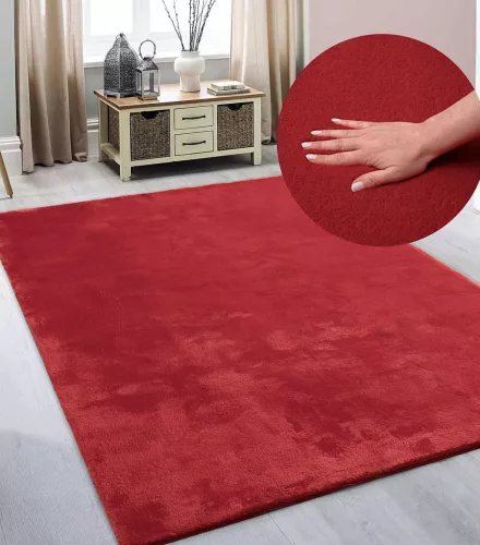 Modern szőnyeg Palm Plüss (Red) új
