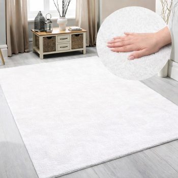 Modern szőnyeg Palm Plüss (White)