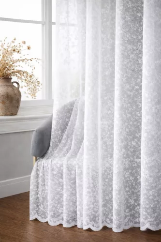 Kész függöny Scarlett fehér Fröcskölt új