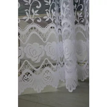 Kész függöny Scarlett fehér Rózsás modern minta