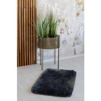  Fürdőszoba szőnyeg Lux Plüss 1 részes Antracit 50x80cm