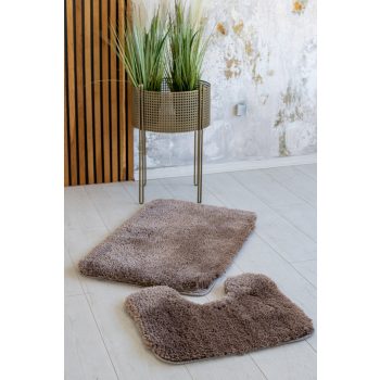  Fürdőszoba szőnyeg Lux Plüss 2 részes Camel 50x80cm