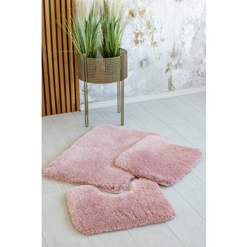  Fürdőszoba szőnyeg Lux Plüss 3 részes Púder 50x80cm