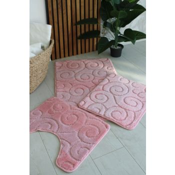   Fürdőszoba szőnyeg 3 részes Star Inda mintás Rózsaszín 50x80cm