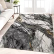 Modern nappali szőnyeg Monaco Lux 4759 szürke arany márvány mintával modern nappaliban, rövid szálú prémium szőnyeg – Szőnyegház