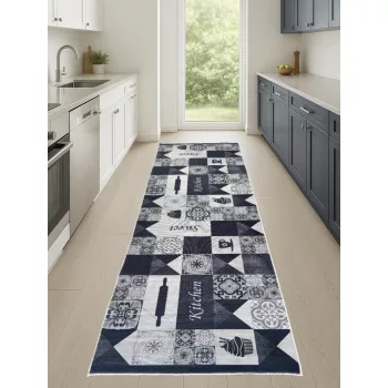 Konyhai szőnyeg Gordon 70x200cm Sweet Kitchen Black
