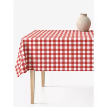 Asztalterítő Teflonbevonatú  Piros Kockás 200x140cm