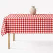 Asztalterítő Teflonbevonatú  Piros Kockás 200x140cm