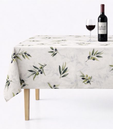 Asztalterítő Teflonbevonatú  Olivás Zöld 200x140cm