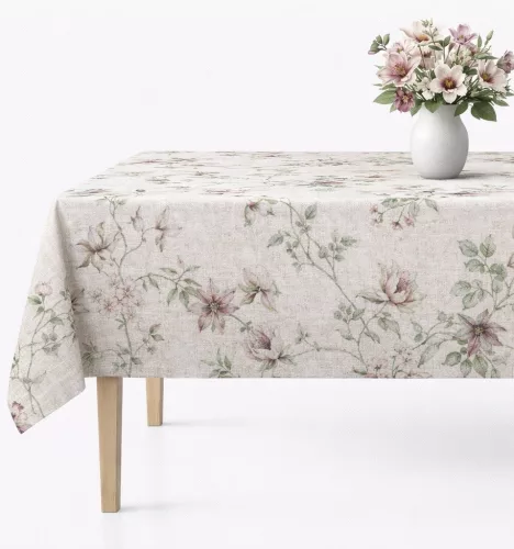 Asztalterítő Teflonbevonatú  Pasztel Virágos 100x140cm