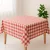 Teflonbevonatú asztalterítő vászon 140cm széles Piros Kockás Méterben