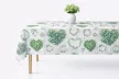 Asztalterítő Teflonbevonatú  Szíves Zöld leveles  100x140cm