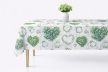 Asztalterítő Teflonbevonatú  Szíves Zöld leveles  200x140cm