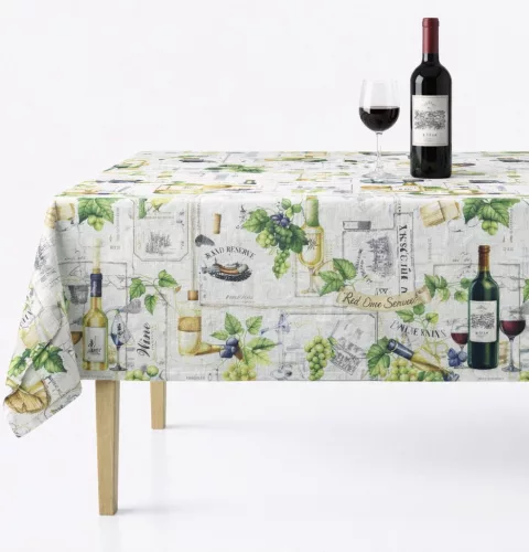 Asztalterítő Teflonbevonatú Szőllős Boros 100x140cm