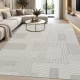 Modern szőnyeg nappaliban prémium luxus szürke krémel 3725