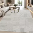 Modern szőnyeg nappaliban prémium luxus szürke krémel 3729