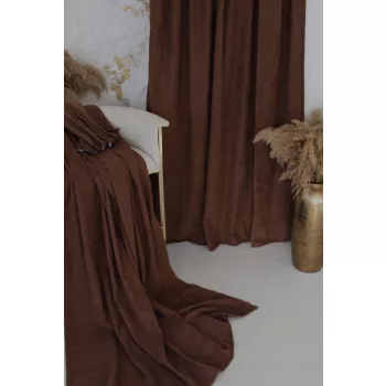   Kész sötétítő függöny új Velvet 1db 140x190cm Sötét Barna AKCIÓS
