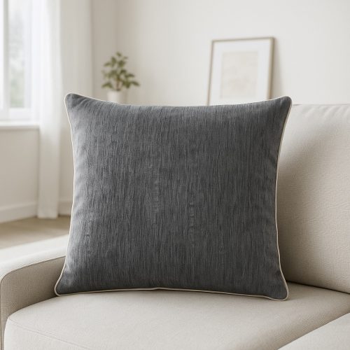 Velur harmónia modern szürke párnahuzat 45x45cm