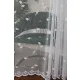 Fehér jacquard voile kész függöny faleveles mintával - Függöny Outlet Szőnyegház