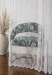 Függöny méteráru Verona fehér Havas virág 250cm magas Fehér