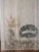 Függöny méteráru Verona fehér Havas virág 250cm magas Fehér