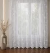 Függöny méteráru Verona fehér Havas virág 250cm magas Fehér